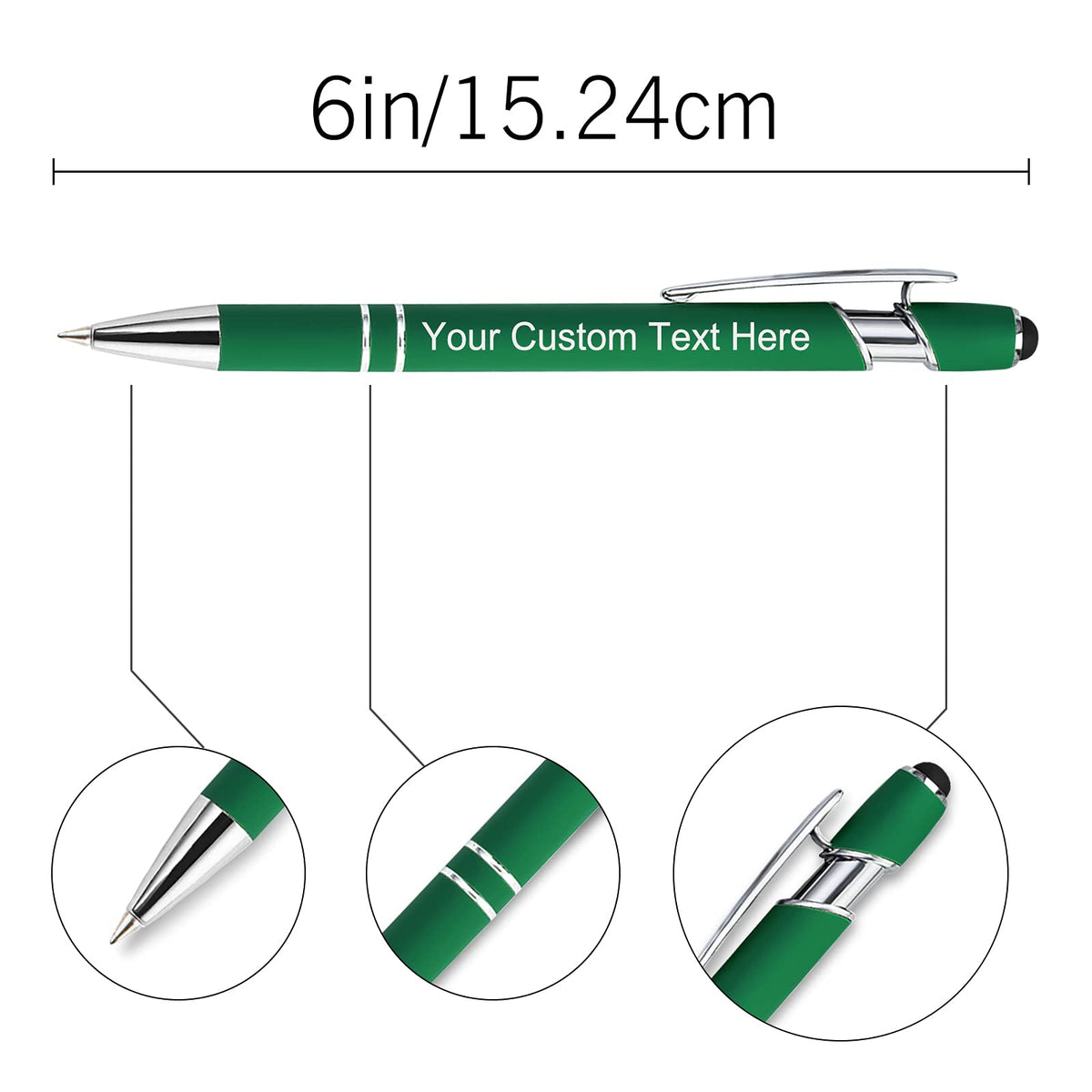 Personalized Custom Pens Bulk Free Engraving with Name Message Customized Ballpoint Pens Stylus for