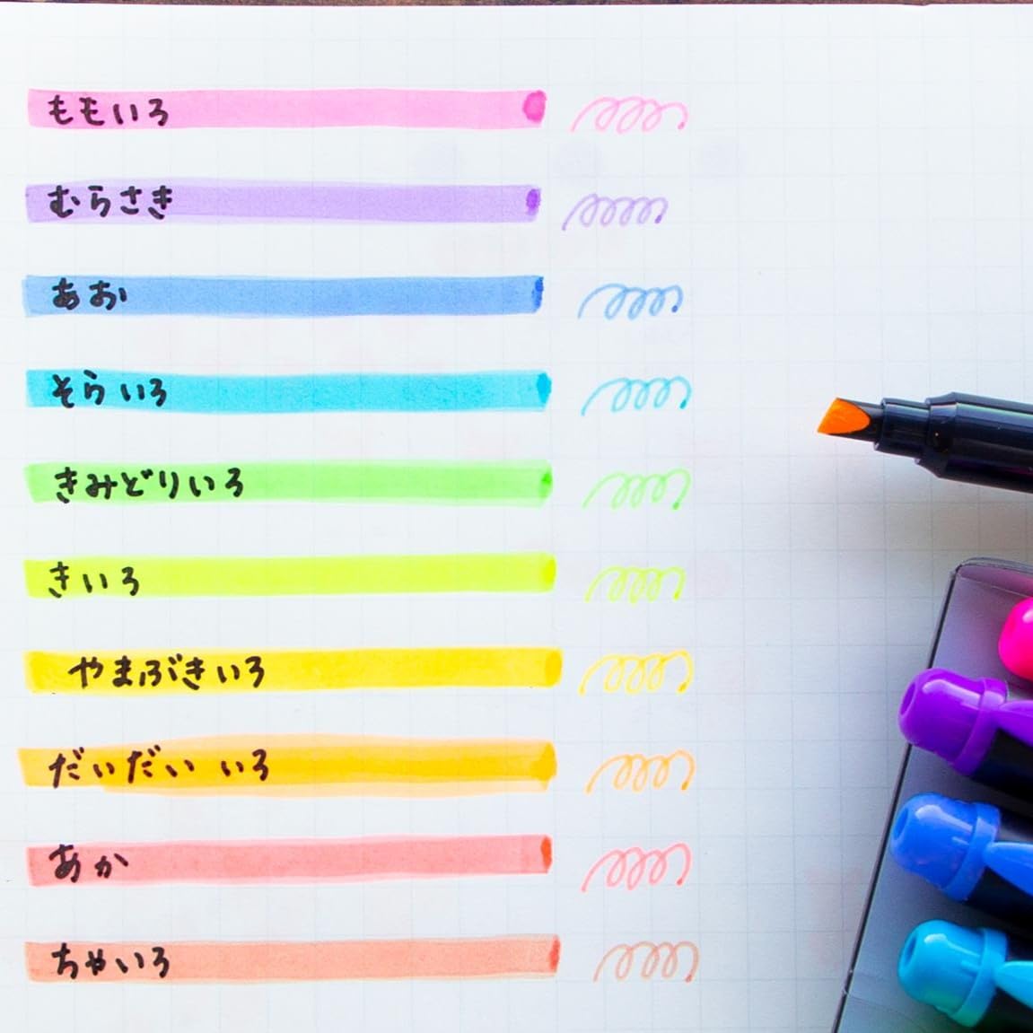 Tombow Pencil WA-TC92-10P Highlighter, Fluore-Coat, Yellow-Green, 10 Pieces
