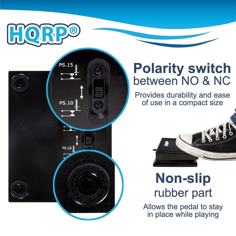 HQRP Foot Switch Compatible with Alesis SR-16 SR-18 Roland CR-1000 Drum Machine DP-2 Damper Sustain