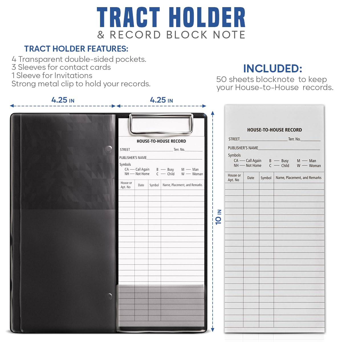 JW Tract Holder for Ministry Field Service Supplies, JW.org Gifts Organizer