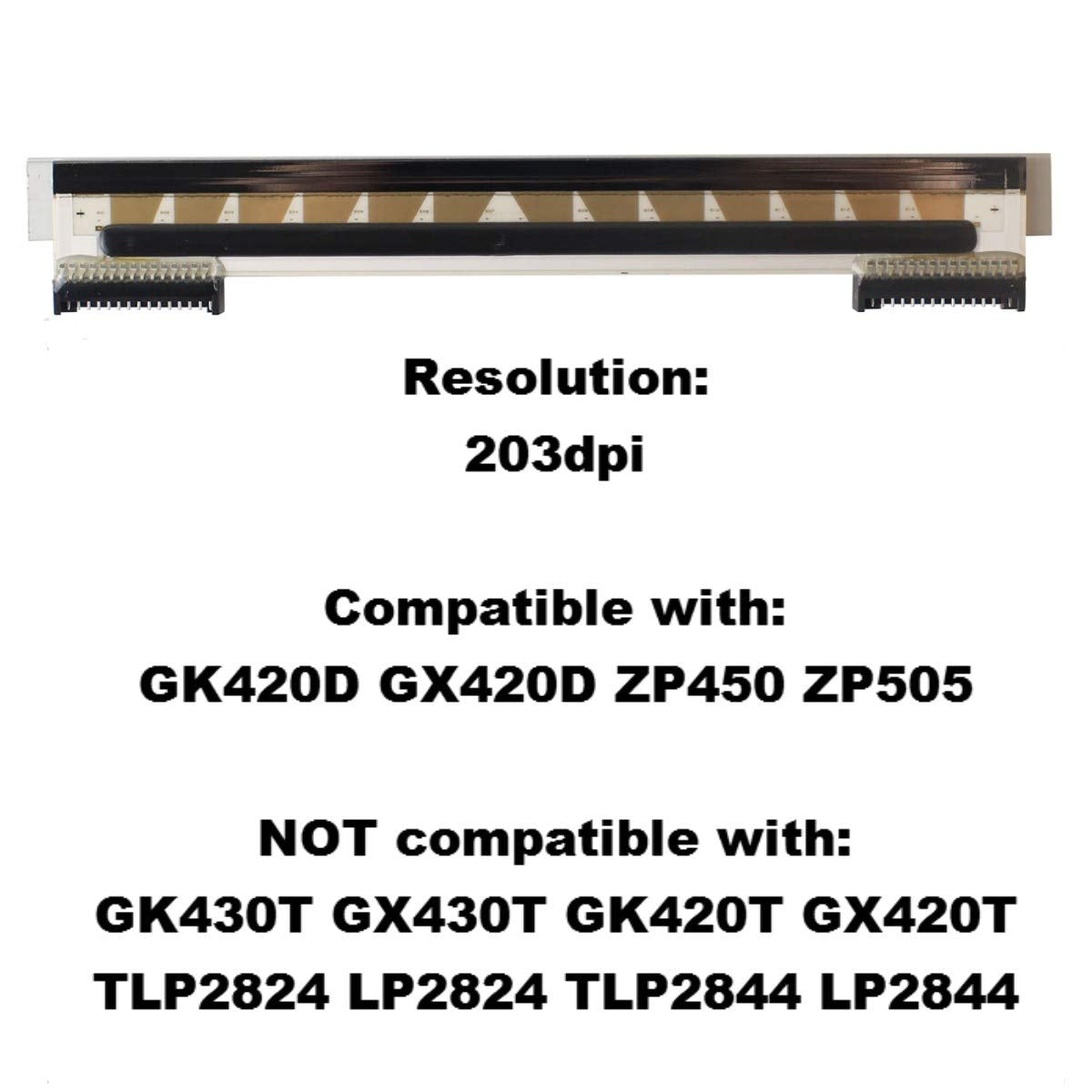 New Printhead Print Head for Zebra GX420D GK420D ZP450 ZP550 ZP505 ZP500 Printer 203dpi PN