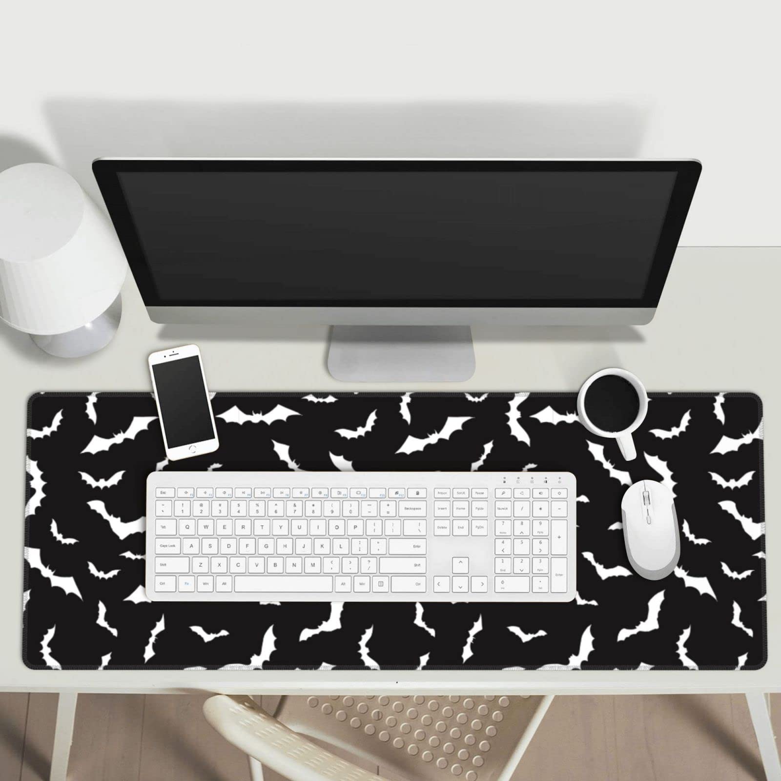 Sigouyinei Extra Large Desk Pad 31.5x12in Office Gaming Non-Slip Mouse Pad