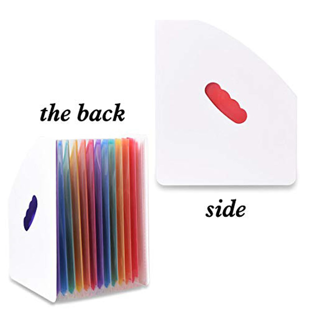 SAYEEC 13 Pockets Vertical Expanding File Folder Plastic Accordion File Organizer Desk Stand