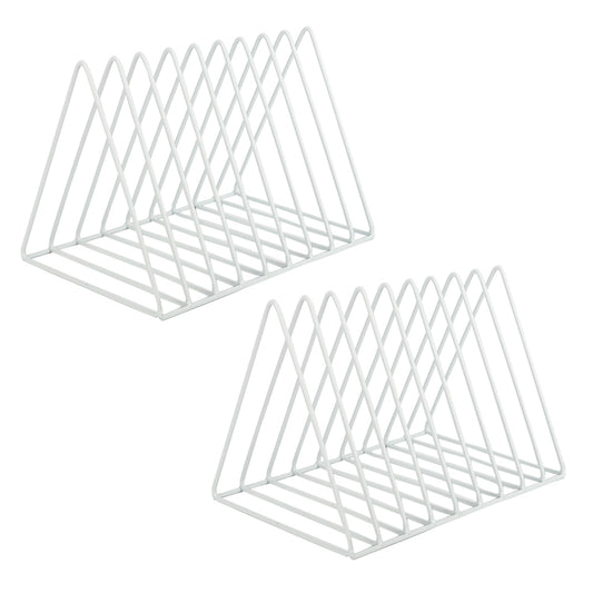 EASEPRES Vinyl Record Holder Storage, 9 Slot Metal Magazine Book Album Display Rack, Stylish