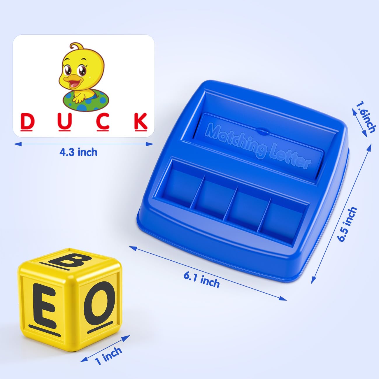 NARRIO Matching Letter Game, Educational Toys for 3 4 5 Year Old Boy, Spelling Word Games for Kids