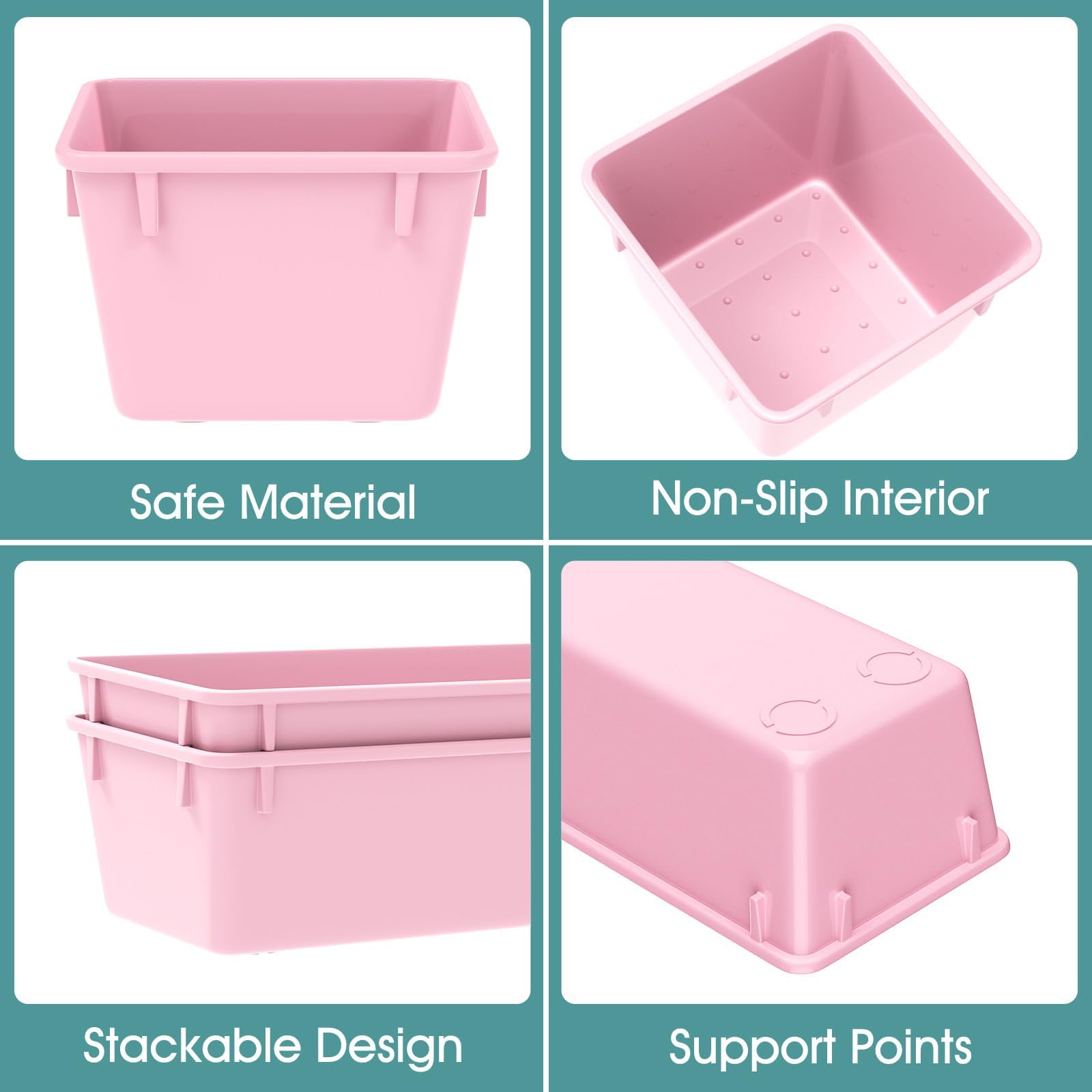 25 PCS Plastic Drawer Organizer Set, Makeup Organizers and Storage Bins