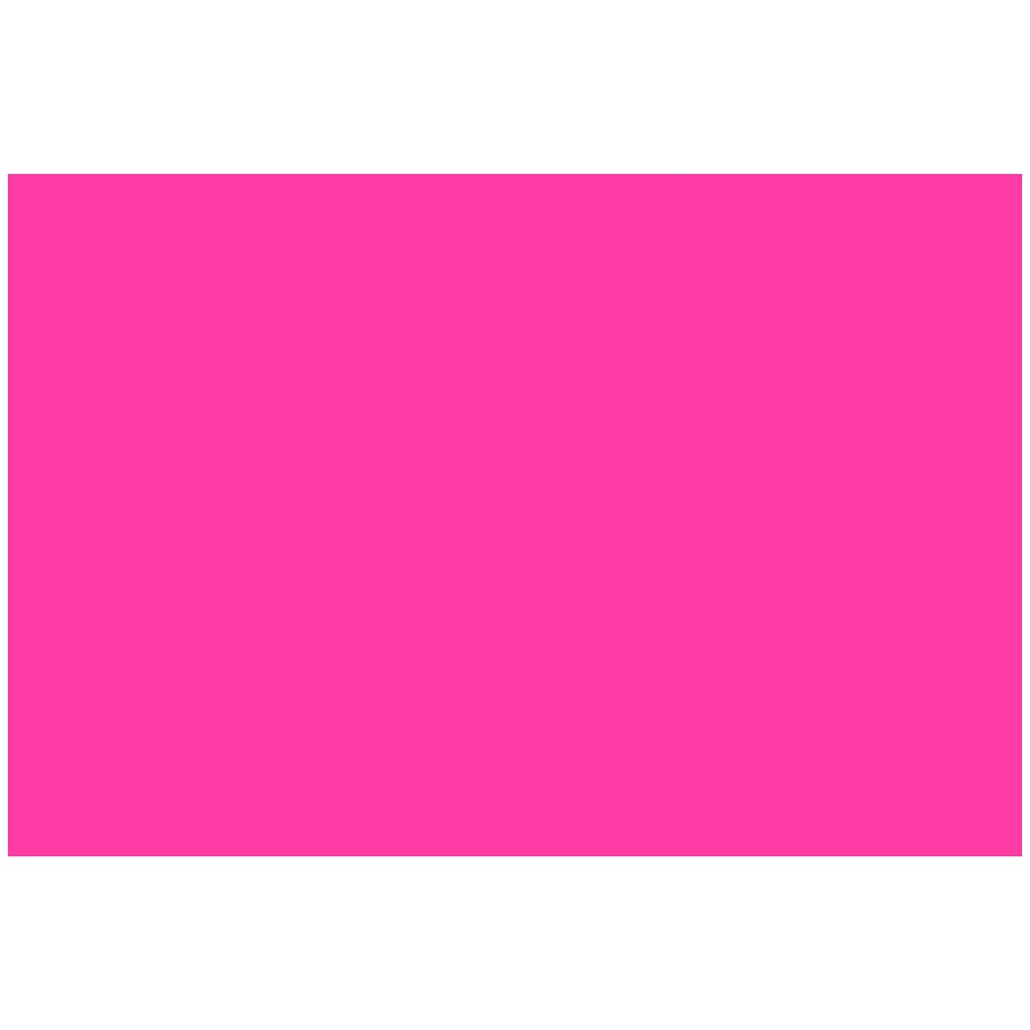 Colonial Cards: 100 Color Cardstock 4" x 6" Index Cards, Bright Pink, Unruled