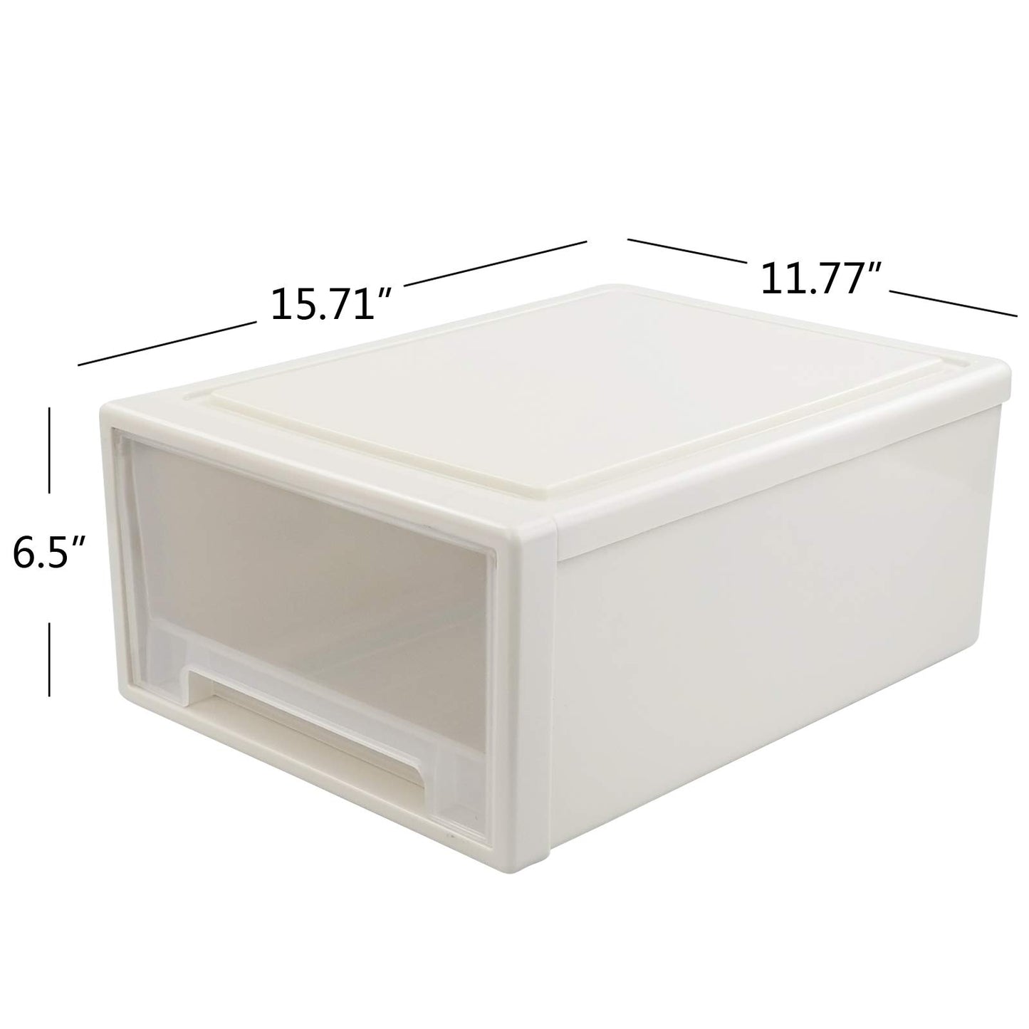 Jandson 18 Quart Stacking Chest of Storage Drawer Box for Desktop, 1 Pack