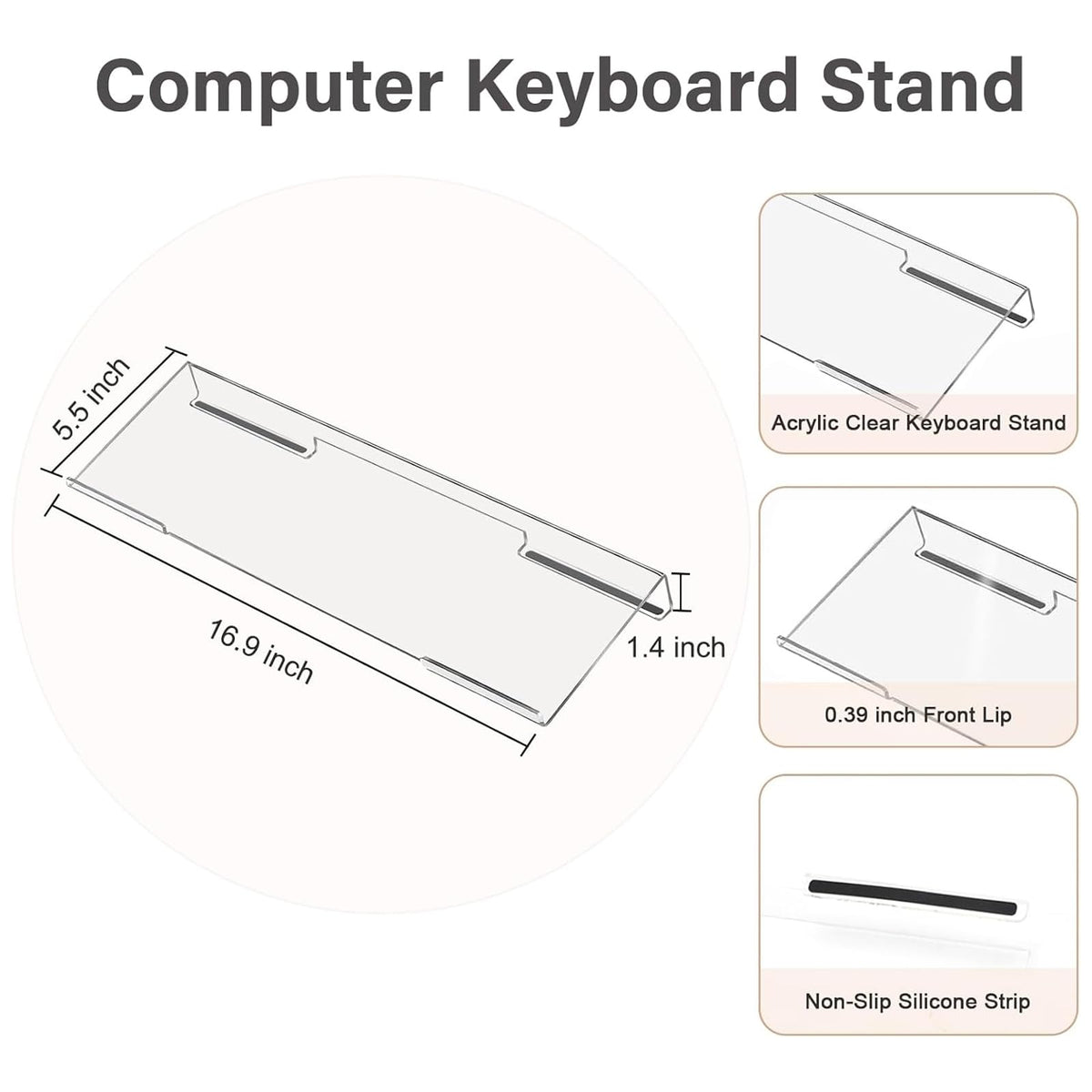 MOSISO Keyboard Stand&Wrist Rest Support for Keyboard &Mouse Pad Set