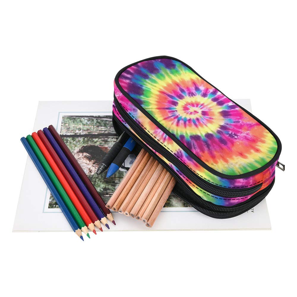 ANANGTEE Colored Tie Dye Pencil Case for Boys Teen Girls Kids 10 In