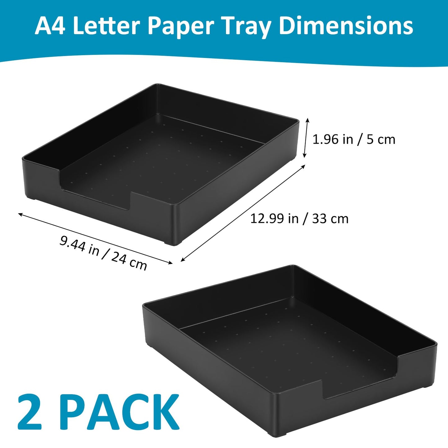 Letter Size A4 Papers Tray Desk Drawer Organizer Tray A4 Plastic Letter Paper Stationery Desk