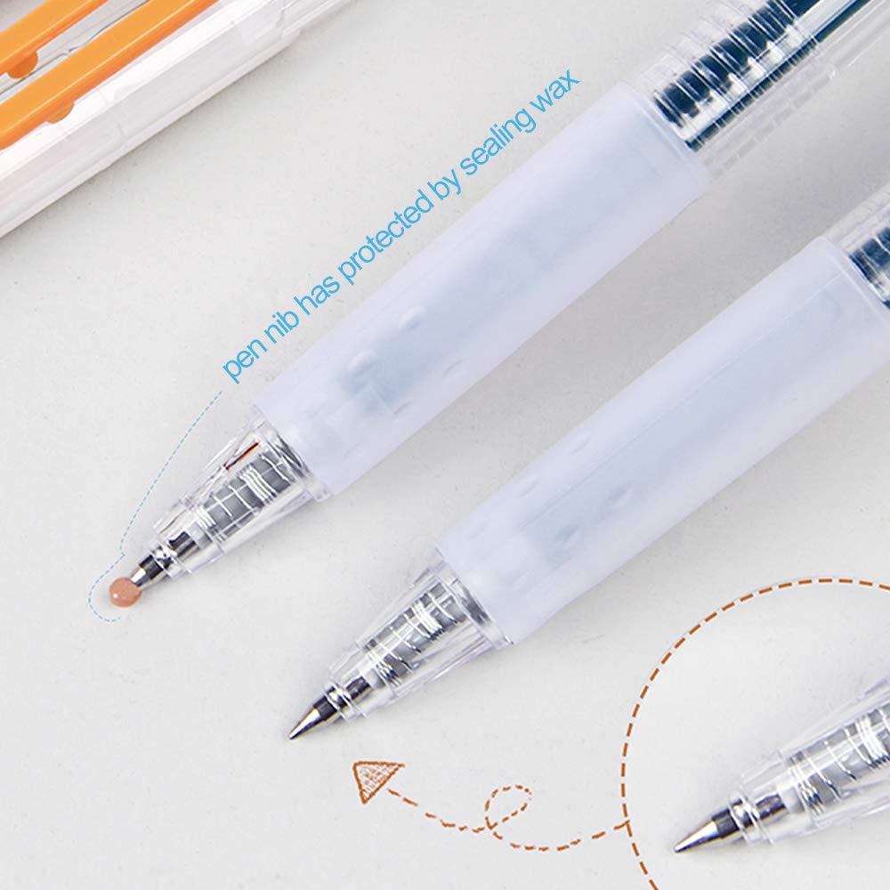 OBE WISEUS Extra Fine Point Retractable Gel Pens,0.38mm Micro Precision Tip