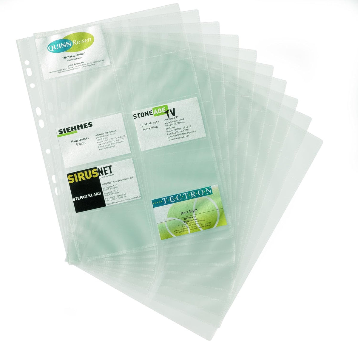 Durable Visifix Refill Set for A4 Business Card Album | Capacity for 200 Cards | Slots Measure 57 x