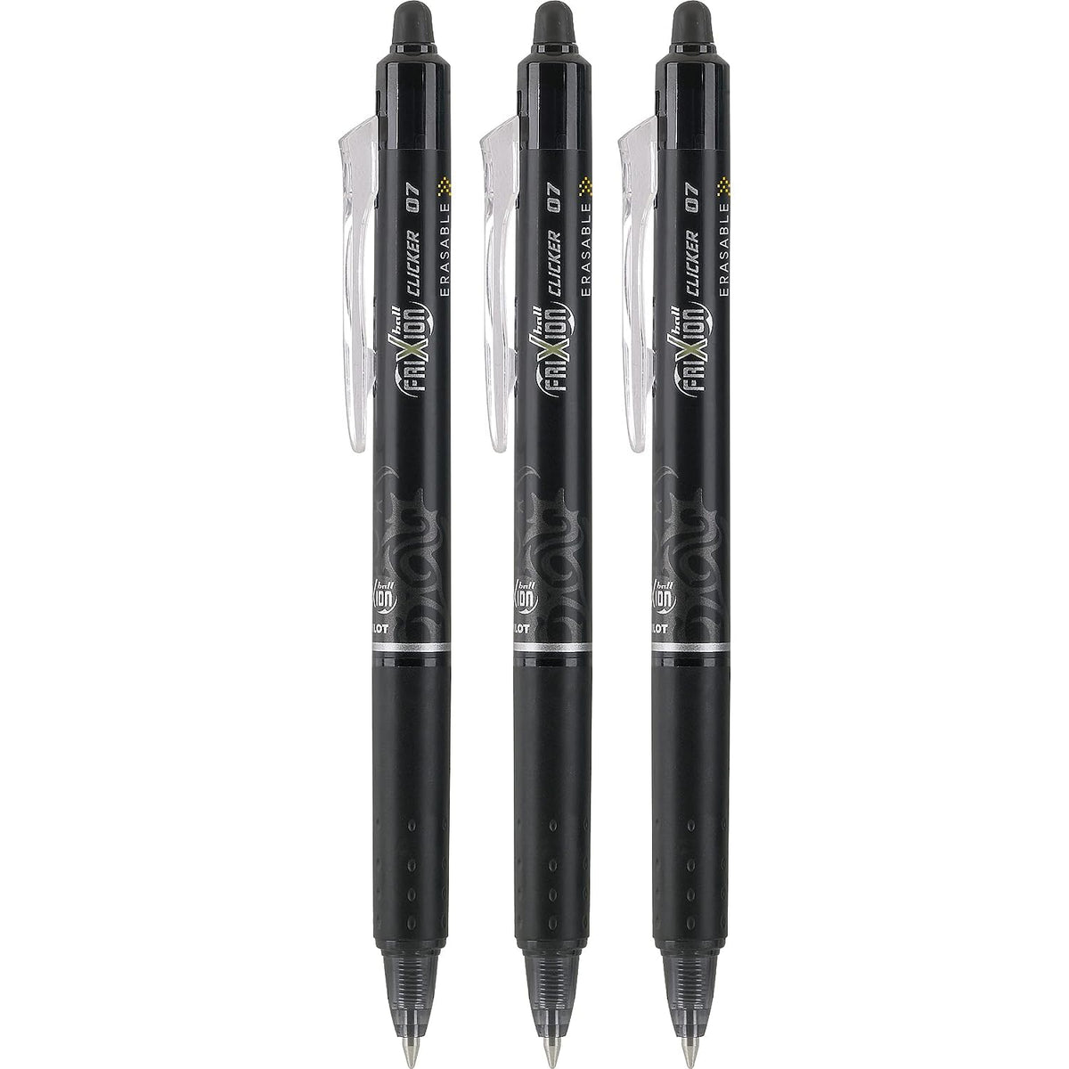 Pilot FriXion Clicker Erasable Pens, Fine Point 0.7 mm, Black Ink, 18-Pack