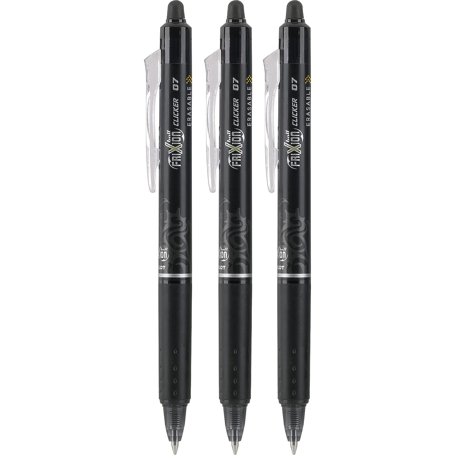 Pilot FriXion Clicker Erasable Pens, Fine Point 0.7 mm, Black Ink, 18-Pack