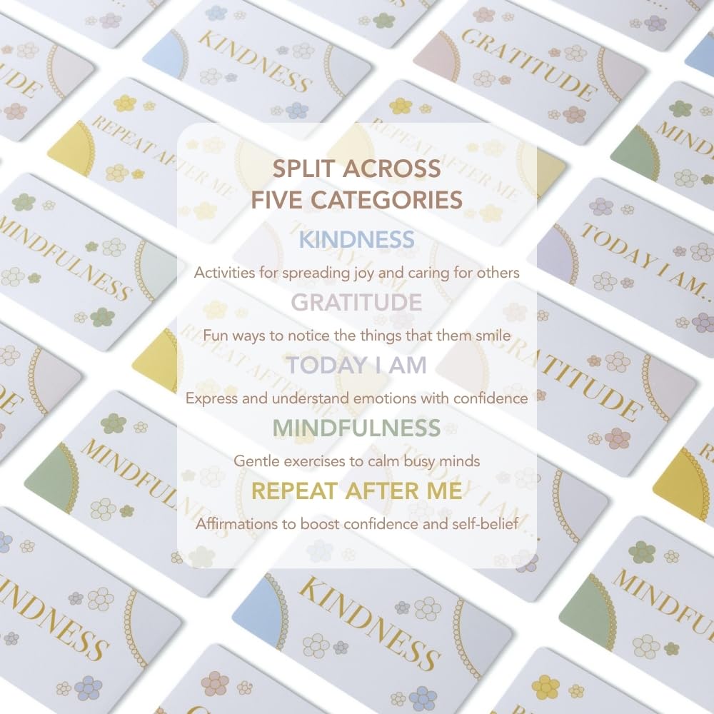 LSW London Mind Cards: Kids' Edition | 30 Daily Mindfulness & Gratitude Cards for Children | Screen