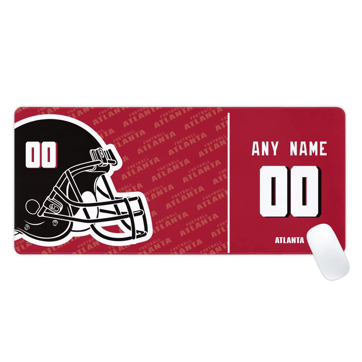 Atlanta Mouse Pad Custom any Name and Number Desk Pad for Men Women Youth Gifts