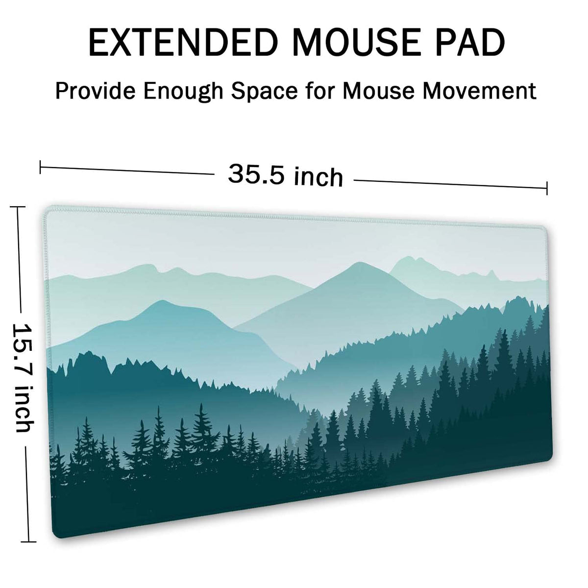 Large Mouse Pad, Full Desk XXL Extended Gaming Mouse Pad 35.5" X 15.7", Waterproof Desk Mat with