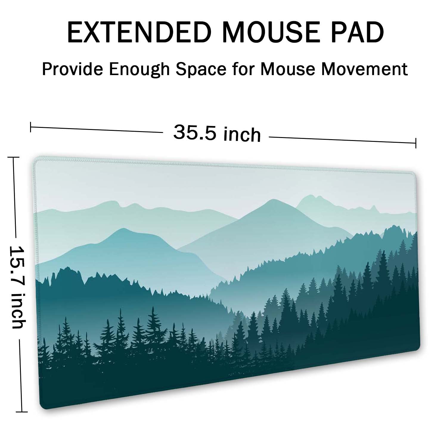 Large Mouse Pad, Full Desk XXL Extended Gaming Mouse Pad 35.5" X 15.7", Waterproof Desk Mat with