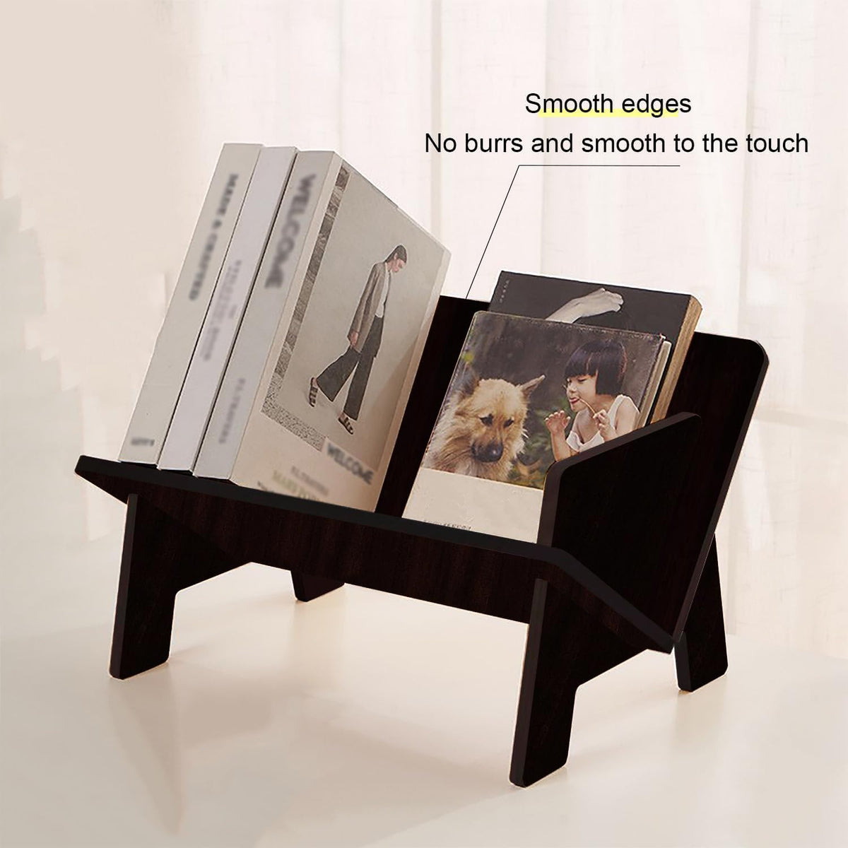 Fox Claw Wood Bookcase in Living Room/Home/Office, Desktop Book Shelf Organizer Bookshelves Storage