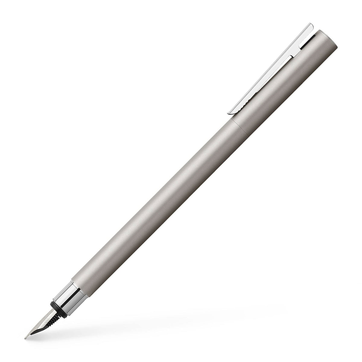 Faber-Castell NEO Slim Fountain Pen, Matte Stainless Steel - Extra Fine