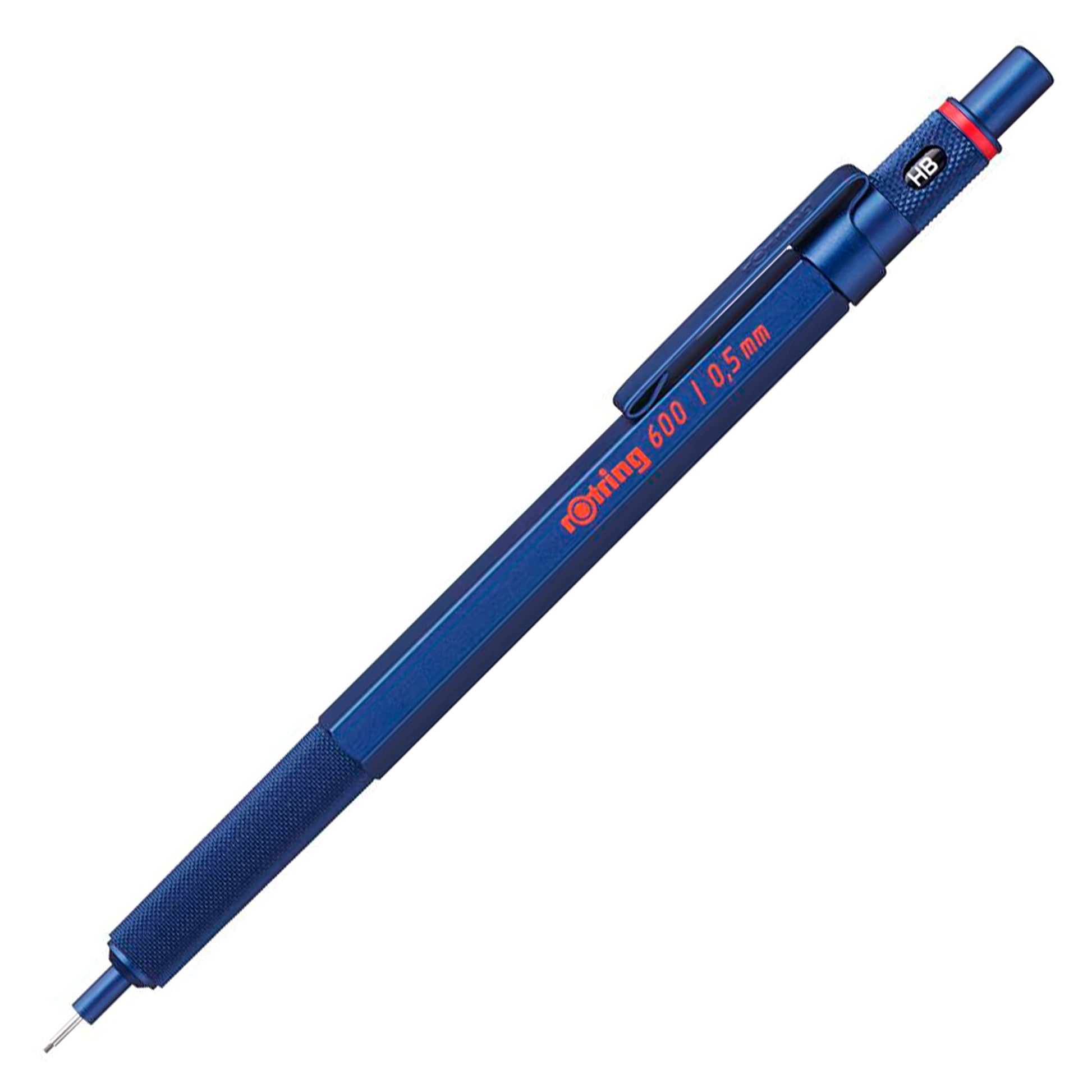 Rotring 600 Mechanical Pencil 0.5 mm Blue Full-Metal Pencil Body Hexagonal Drafting Stocking