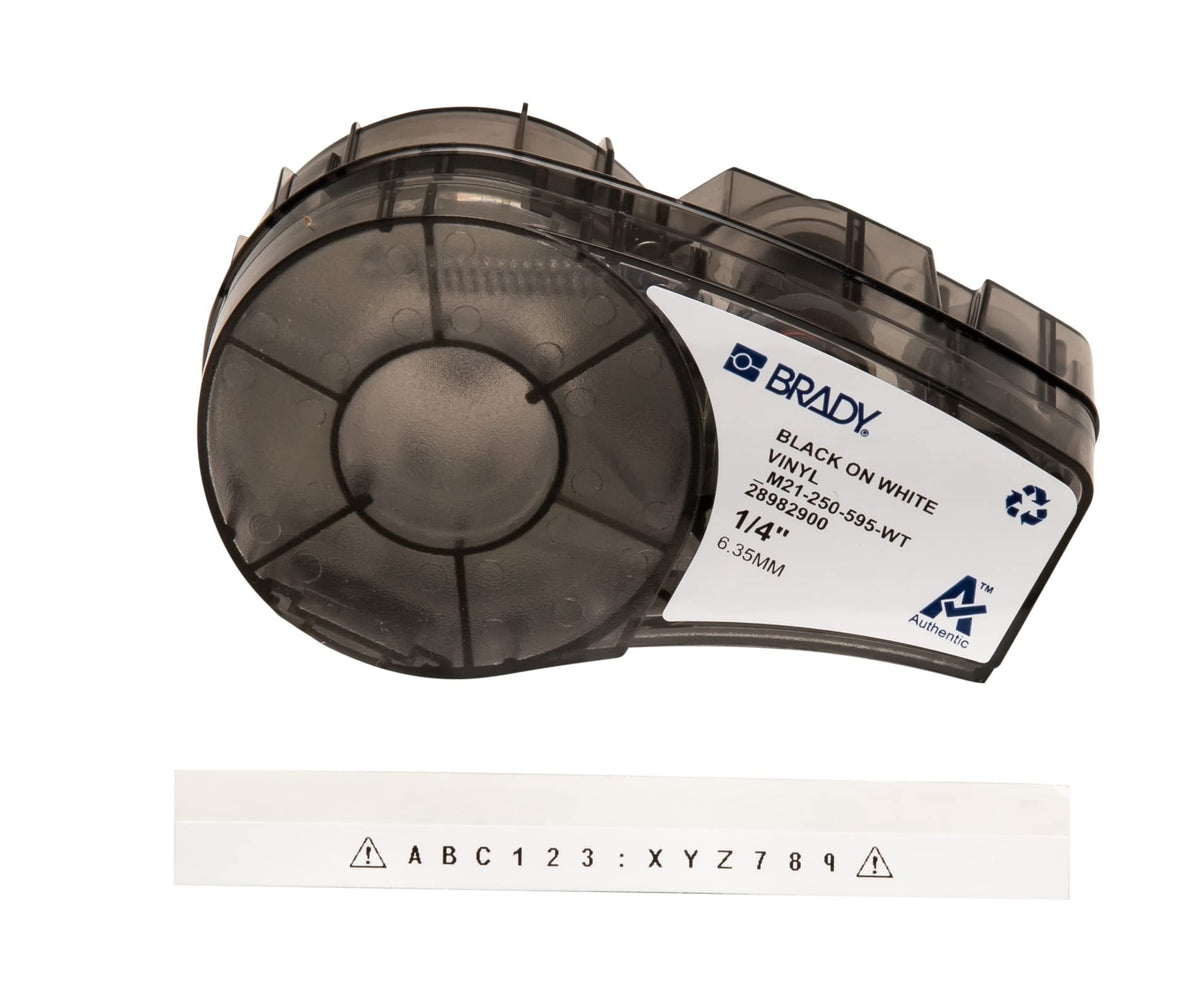 Brady Authentic (M21-250-595-WT) All-Weather Vinyl Label for Indoor/Outdoor ID, Lab and Equipment
