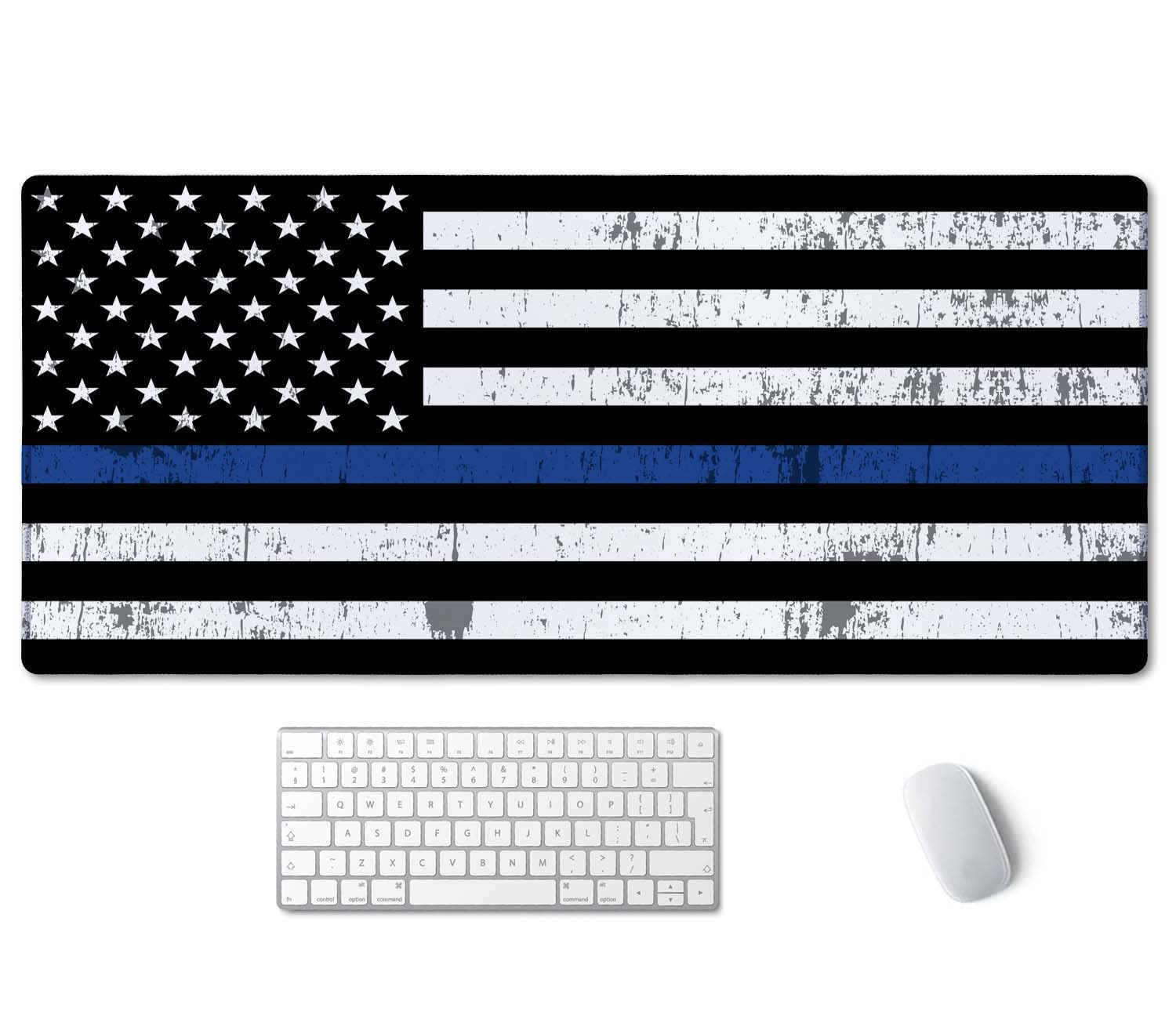SSOIU Desk Mat, Extended Gaming Mouse Pad 35.5x15.7 in, Large Non-Slip Rubber Base Mousepad with