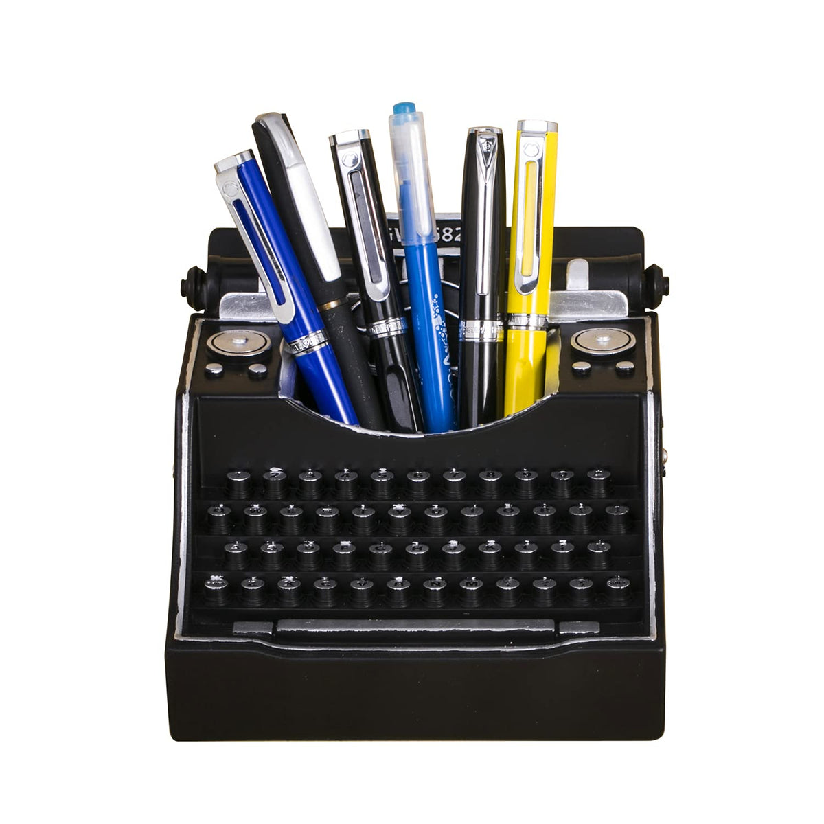Amoysanli Retro Typewriter Pen Holder Desk Organizers for Writer's Black