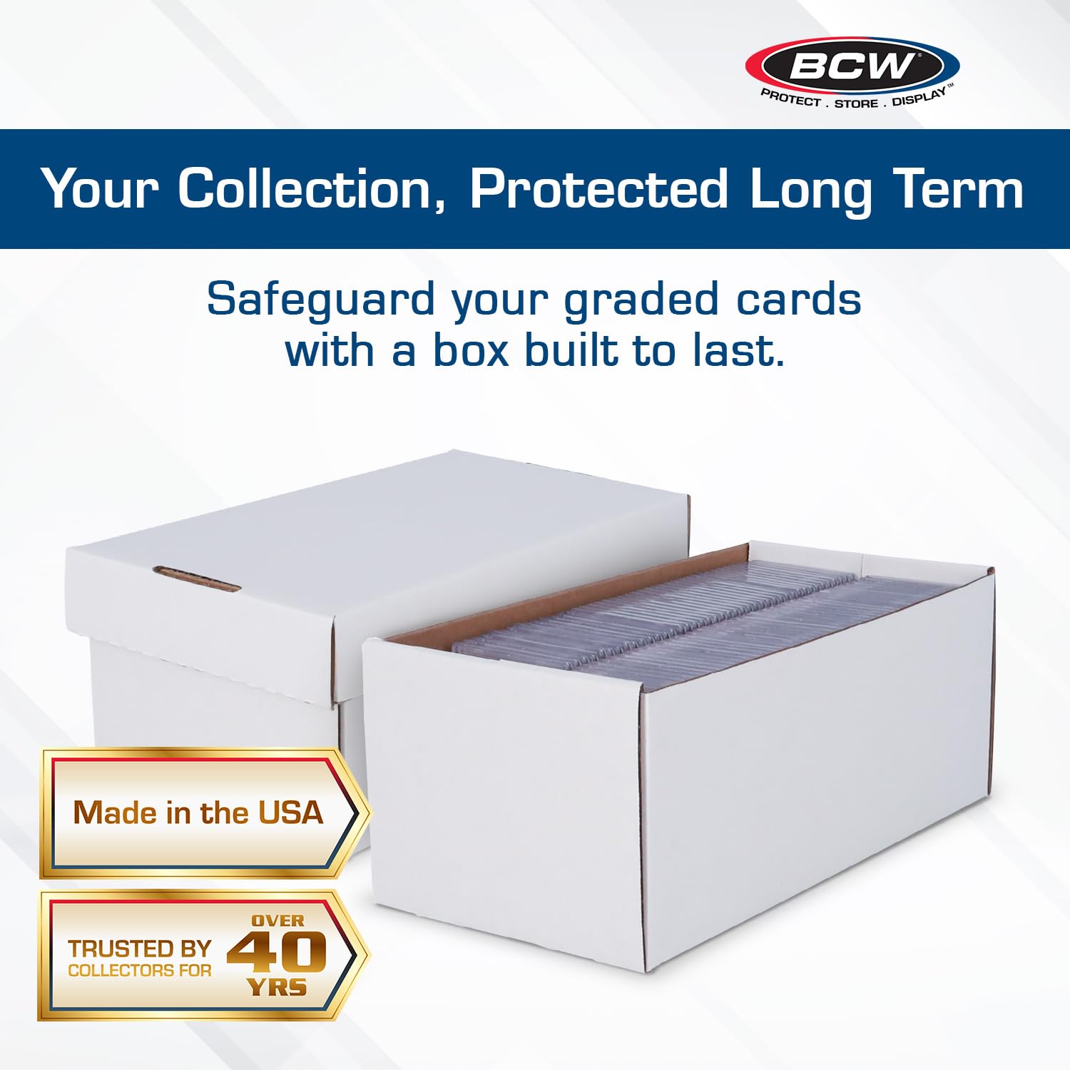 BCW 3ct Graded Shoe Box - Card Storage Holds 300 Toploaders & 100 Graded Cards