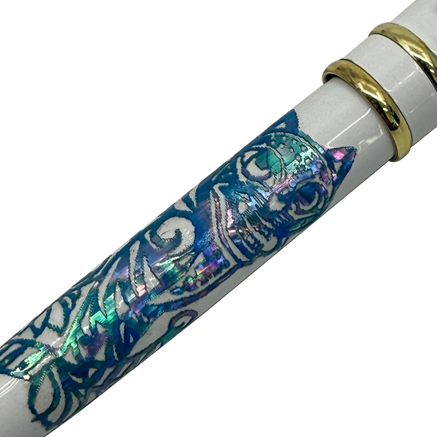 Nacreh Inlay Mother of Pearl Design Handmade Ballpoint Pen Retractable Executive Gift Rollerball