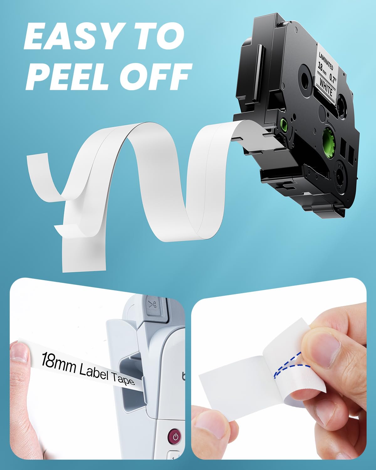 TZe-241 TZe241 Replacement for Brother P Touch Label Maker Tape 18mm 0.7''