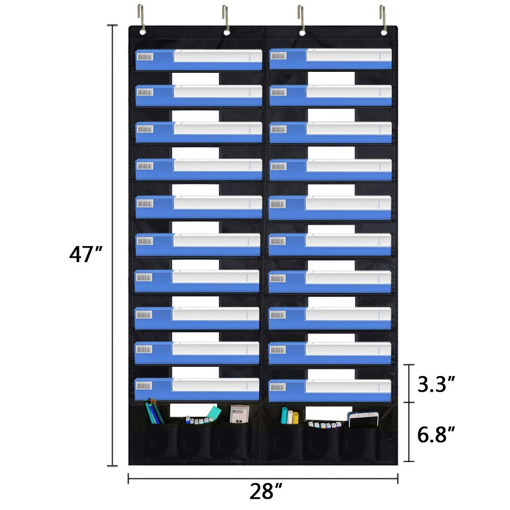 EAMAY Hanging File Folder Organizer Wall Mounted - 20 Pockets Wall File Folders, Office Supplies