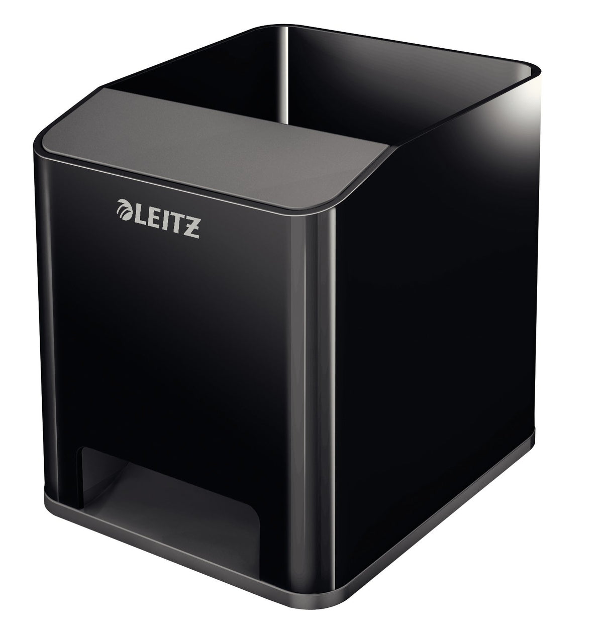 Leitz 53631064 Sound Pencil Case (Sound amplification Function, WOW) Black/Anthracite