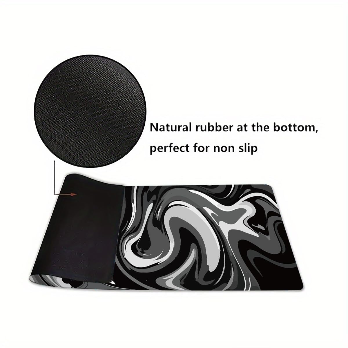 Rcege Large Gaming Mouse Pad Extended Desk Mat with Non Slip Stitched Edge