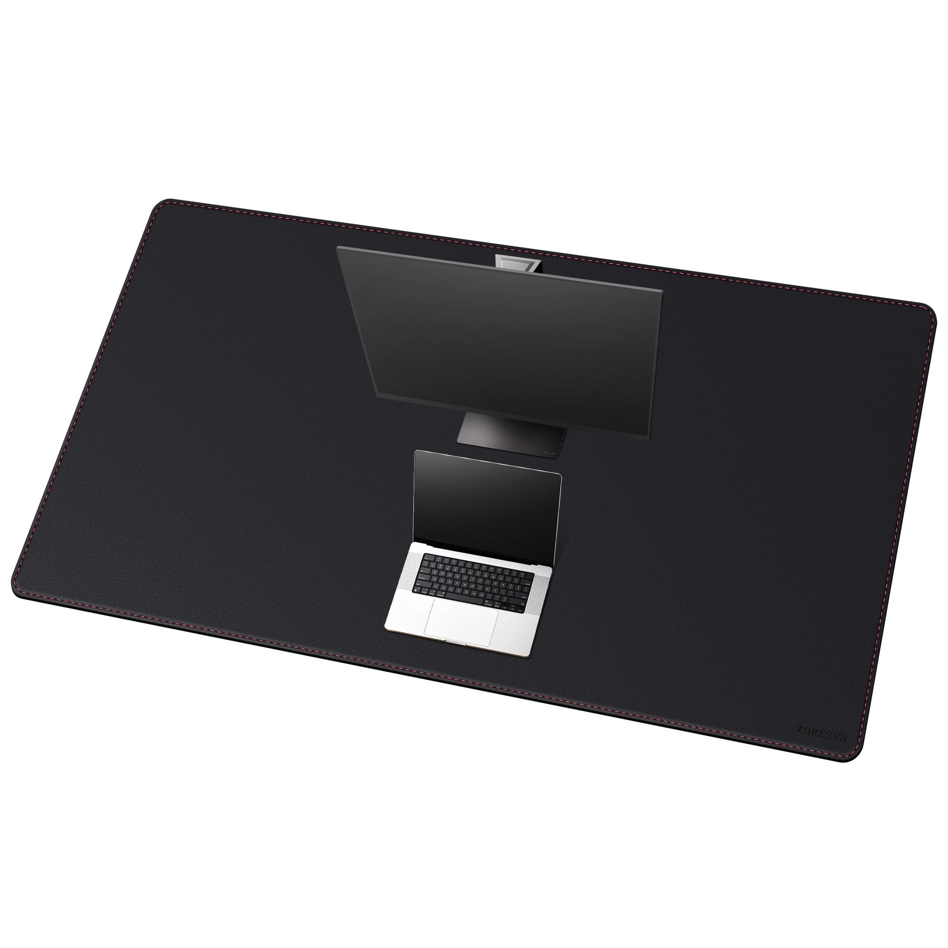 ZORESYN 63.0"x31.5" PU Leather Desk Pad Protector Black