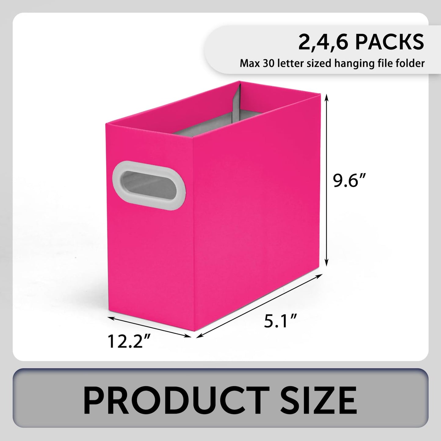 Aosric Hanging File Organizer, Cardboard File Folder Organizer for Letter Size, Desk Documents