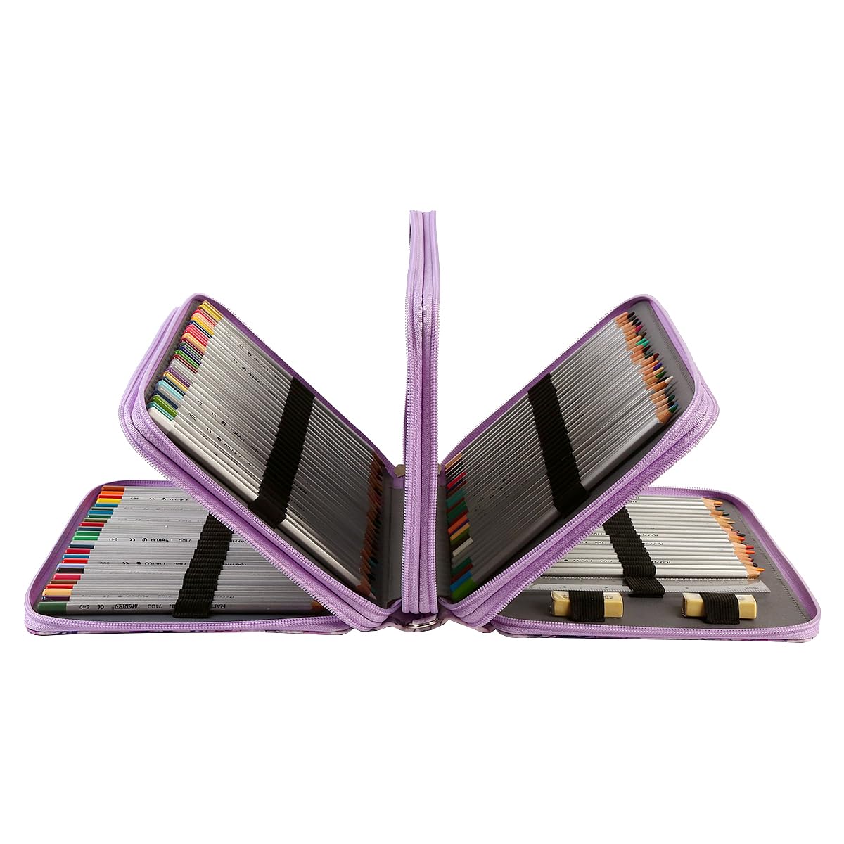 Lbxgap 200 Slots Colored Pencil Case Organizer, 4 Layer Bag