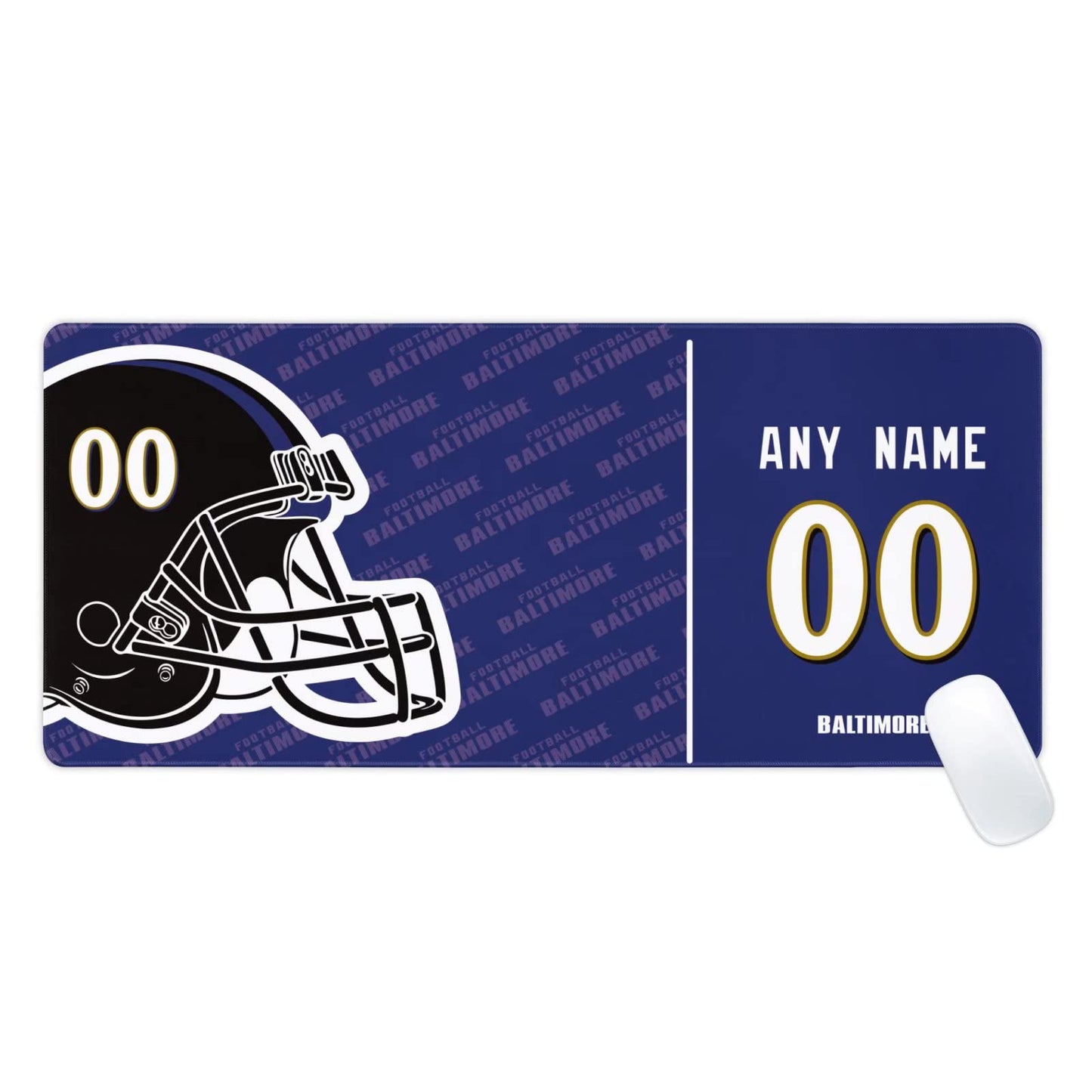 Baltimore Mouse Pad Custom any Name and Number Desk Pad for Men Women Youth Gifts