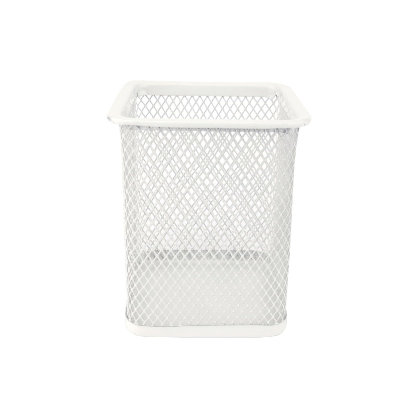D.RECT Metal Square Pen Holder | Pen Holder Cube Made of Wire Metal | Mesh Multifunctional Cup for