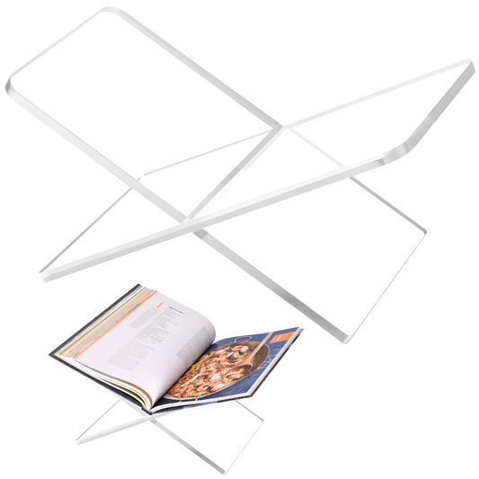 DECORANY Acrylic Book Stand 11 x 7 x 6 in Large Open Book Display Stand