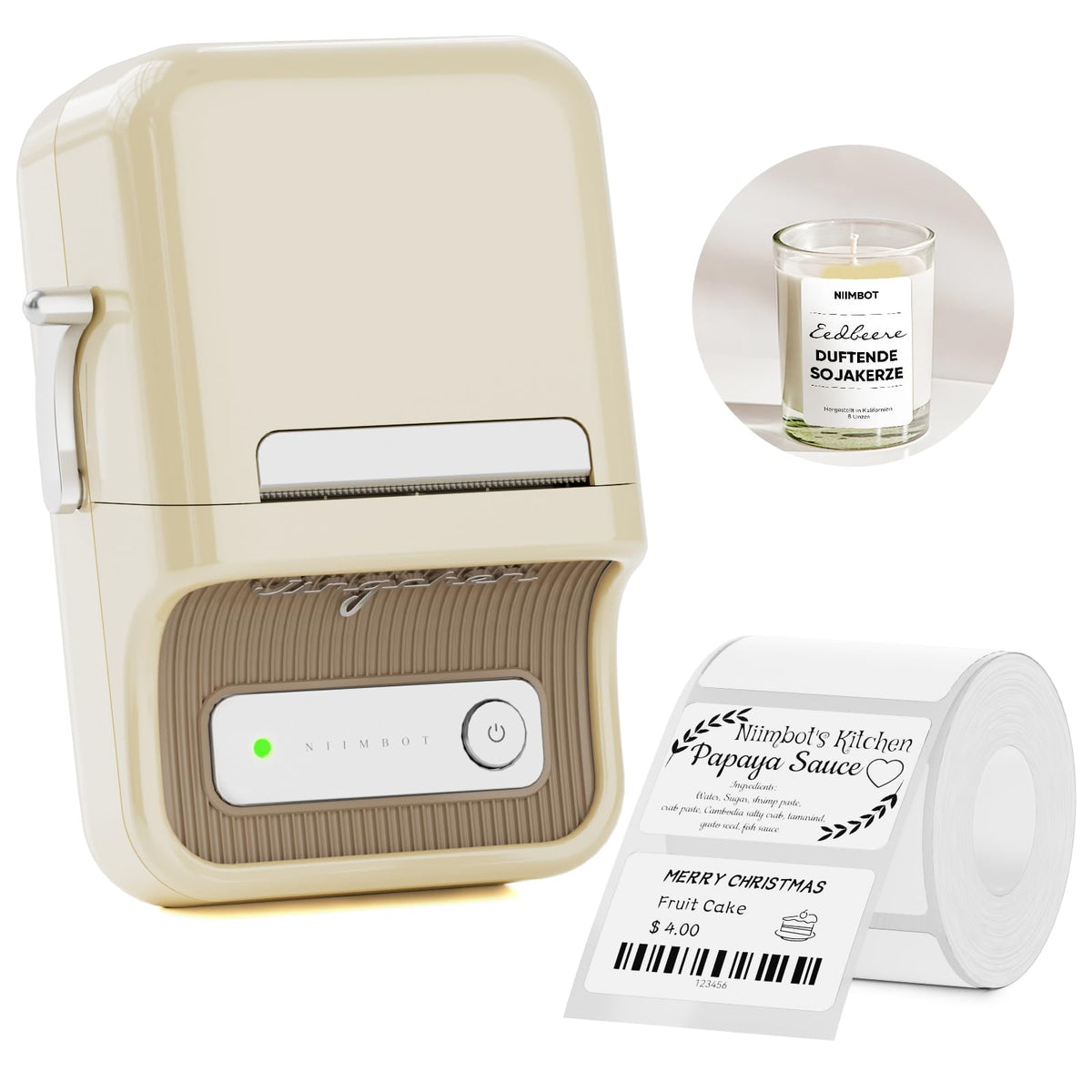 NIIMBOT B21 Label Maker, Thermal Label Printer, Portable Inkless Label Makers for