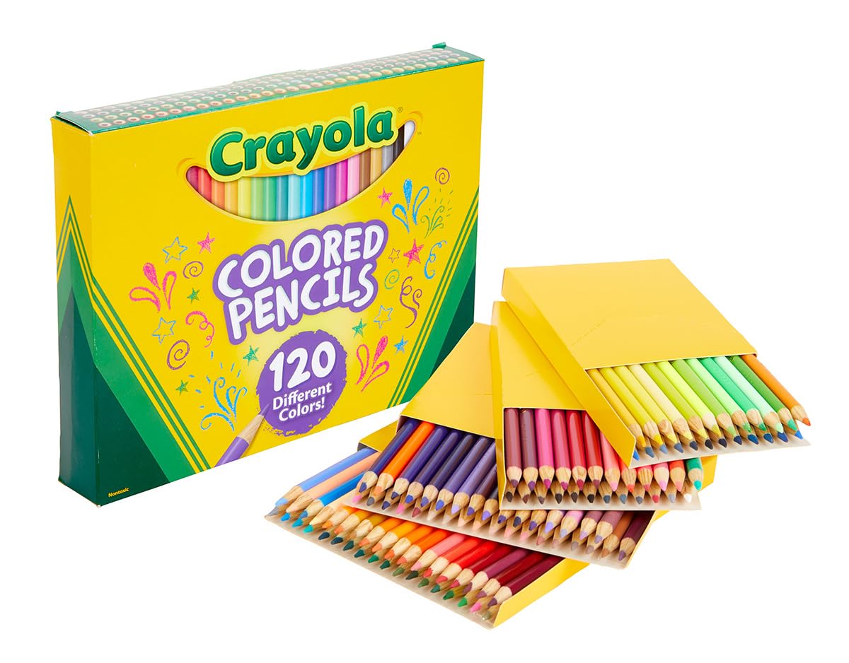 Crayola Colored Pencils Set for Kids (120ct), Cute School Supplies