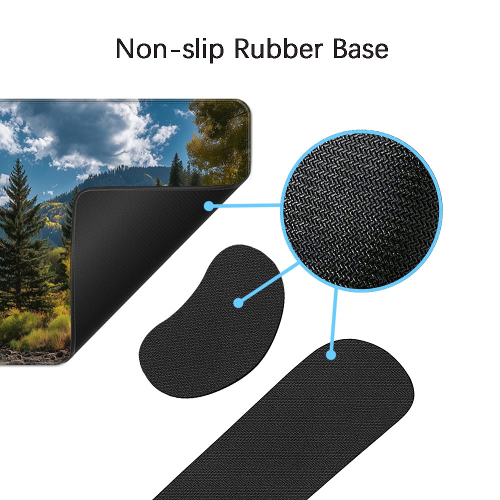 MIBITRI Keyboard Mouse Pad Set, Extended Gaming Mouse Pad+Ergonomics Keyboard Wrist Rest Support