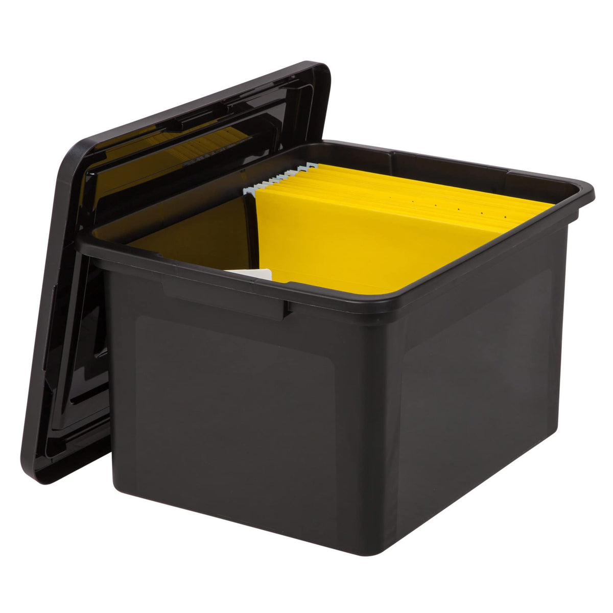 Office Depot® Brand Letter And Legal File Tote, 18"L x 14 1/4"W x 10 7/8"H, 30% Recycled, Black