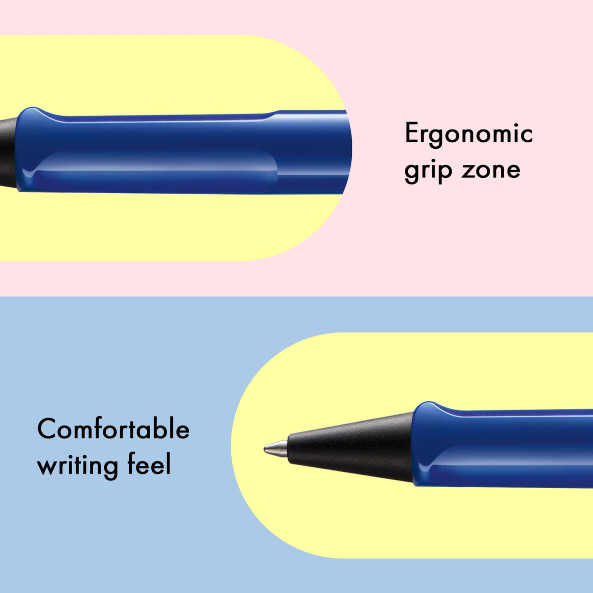 Lamy safari blue - Ballpoint Pen with ergonomic grip & line width M - for pleasant long writing