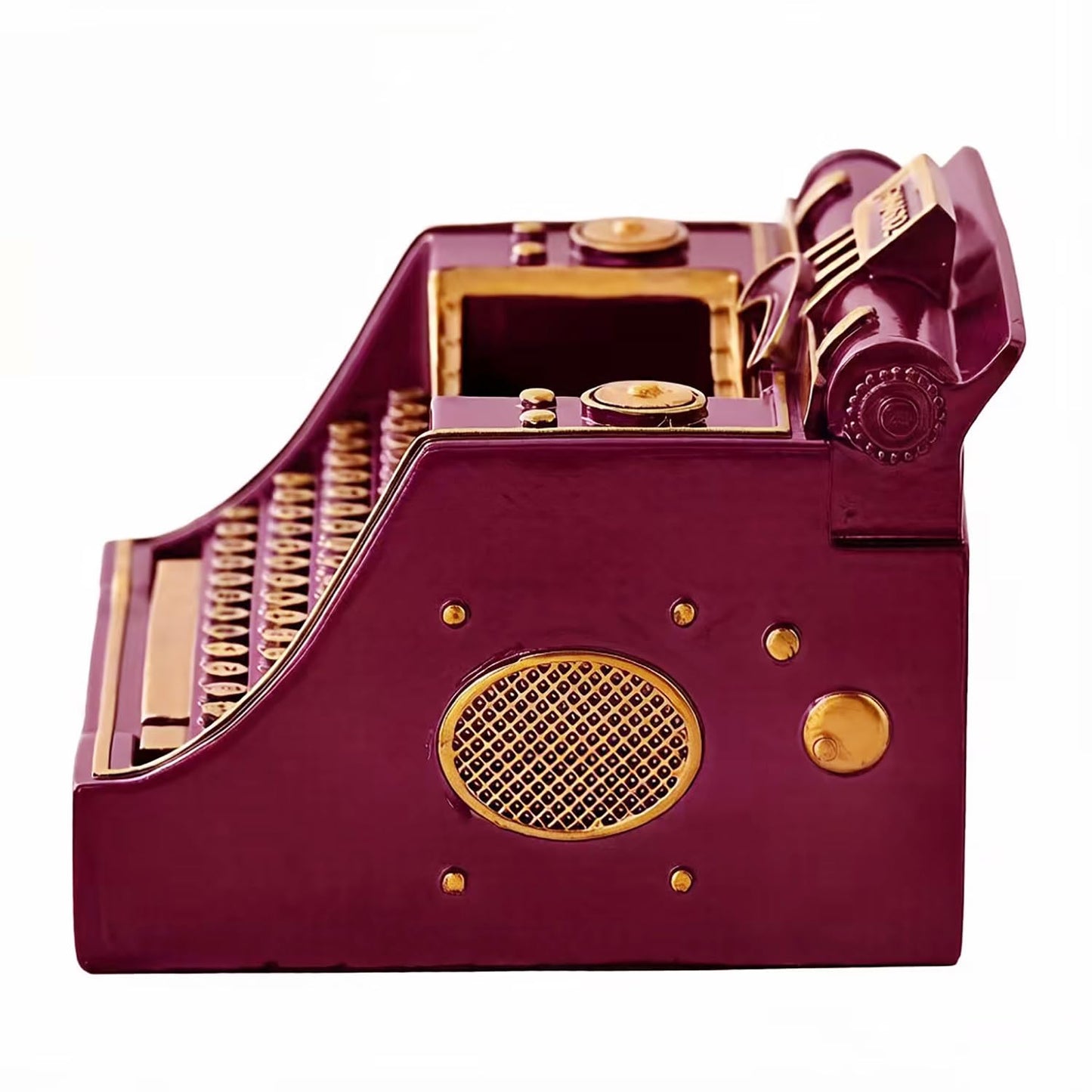 Amoysanli Retro Typewriter Pen Holder Desk Organizers for Writer's Purple