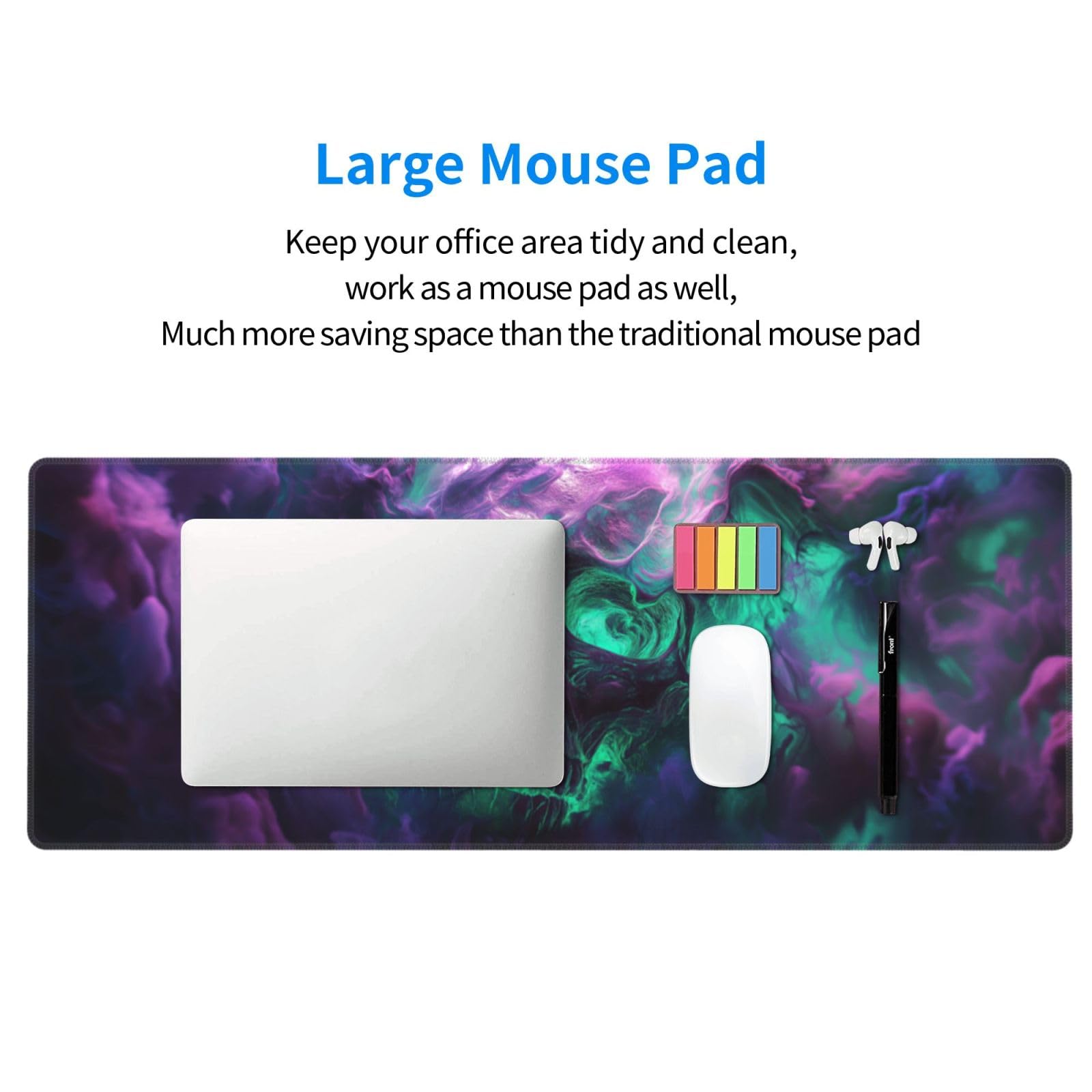 Horror Skull Mouse Pad XL Large Mousepad Non Slip Rubber Base Desk Mat for Laptop Computer Gaming