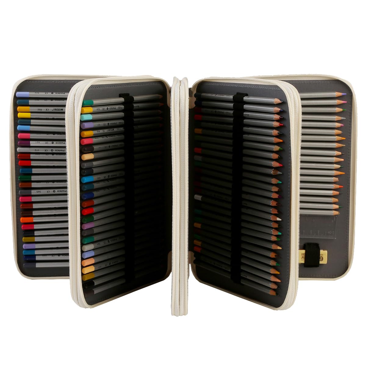 Lbxgap 200 Slots Colored Pencil Case Organizer, 4 Layer Bag