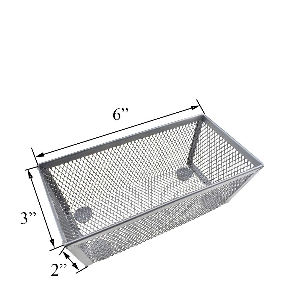 HAHIYO Stackable Mesh Tray Cup 6 x 3 x 2 inches Sturdy Container for Desk Drawer Organizer